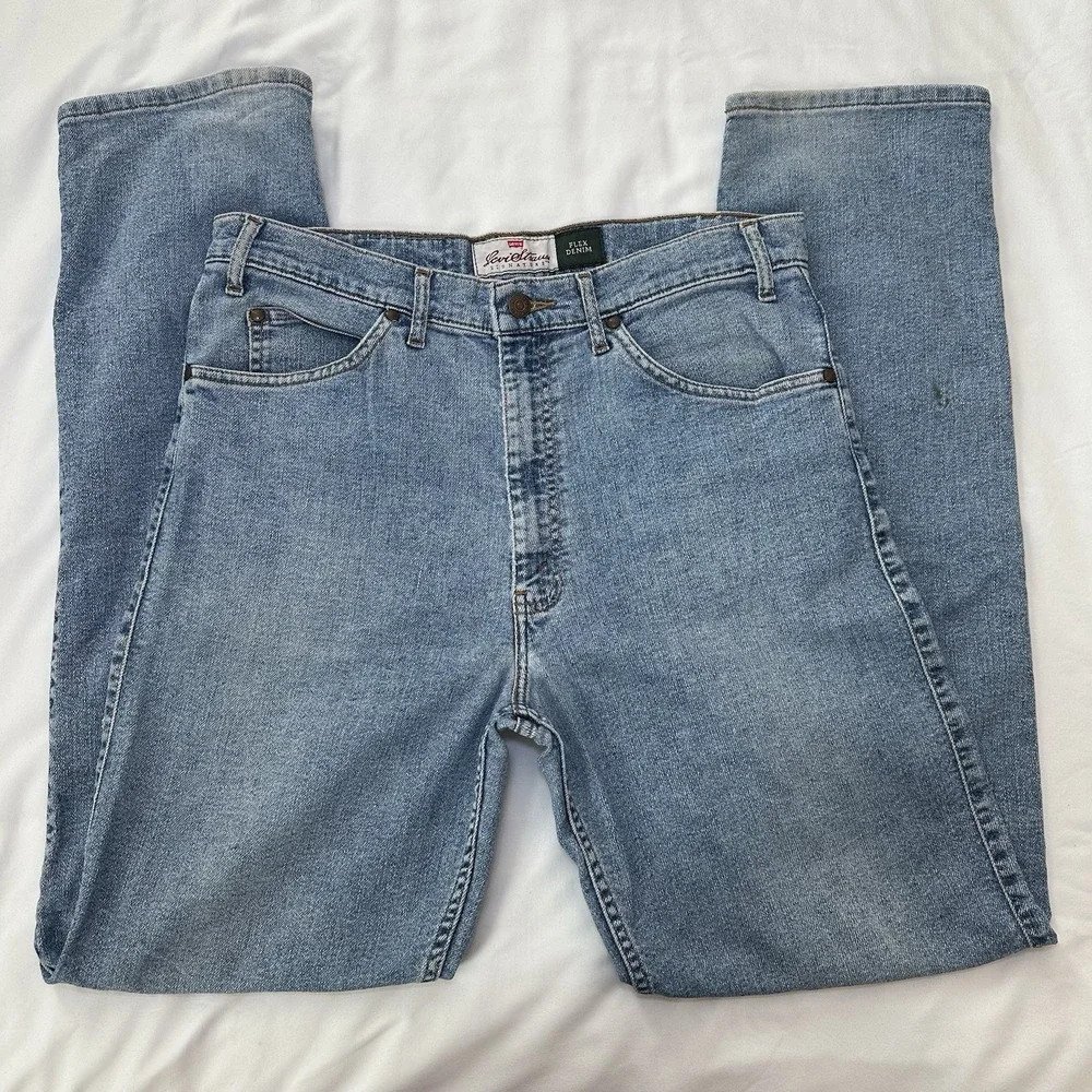 Vintage Levis Jeans Mens 34x34 Flex Y2K 90s Original Riveted Denim‎